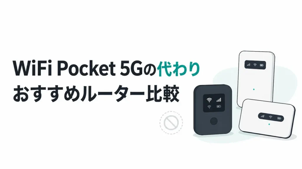 Rakuten WiFi Pocket Platinumの代替案・他社モバイルWi-Fi比較記事のアイキャッチ