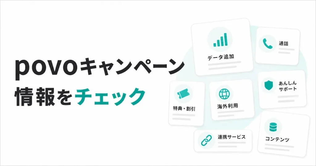 povoのキャンペーン一覧と選び方｜新規・MNP・既存ユーザー別の特典まとめのアイキャッチ